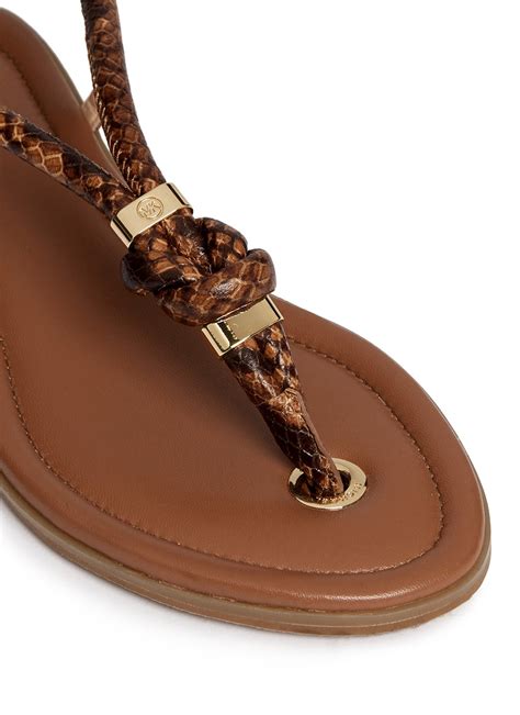 michael kors sandals holly leather and rope size 8.5 women's|Michael Kors Holly Sandals for Women for sale .